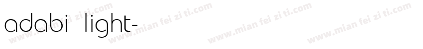 adabi light字体转换
